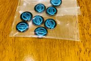 Nissan Car Remote Key Fob Badge Premium Black - White Emblem Sticker Decal 2x14mm