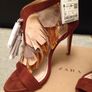 NEW Zara Tri-color Sandals Shoes With Fringe 39eur 6uk Image 5