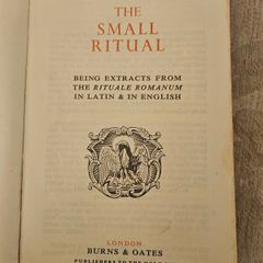 The Small Ritual. Published By Burn & Oats London.  First Edition 1964 Hardback In Good Condition.  See Photos For Same.