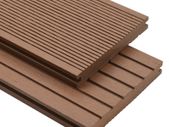 WPC Solid Decking Boards with Accessories 26m(sqr) 2.2m Light Brown