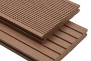 WPC Solid Decking Boards with Accessories 26m(sqr) 2.2m Light Brown
