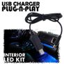 APP Controlled RGB 48-LED Glow Interior Kit Under Dash Neon Footwell Inside Seats Light Image 4