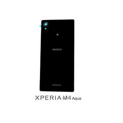 For Sony Xperia M4 Aqua - Battery Back Cover Rear Panel Black WITH ADHESIVE - FHT10SXBK