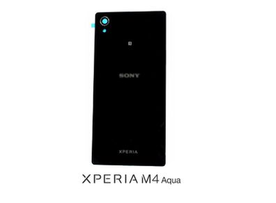 For Sony Xperia M4 Aqua - Battery Back Cover Rear Panel Black WITH ADHESIVE - FHT10SXBK