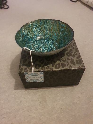 Bowl/Handcrafted Azzurra Glass .. FINAL Price Drop