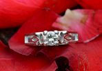Vintage 1970s Diamond Solitaire Ring - 18ct White Gold