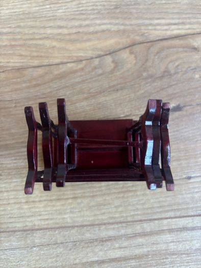 Quality Dolls House Mahogany Furniture Set 12 pieces
