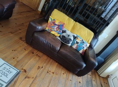 leather 2 seater sofa