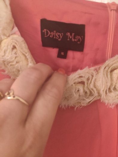 Daisy May pink knee length lovely dress size UK16 EU44 Postage included