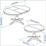 Ingatorp Extendable table and 4 matching chairs Image 3