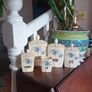 RESERVED Antique Art Deco French 5 piece kitchen storage jar set Image 2