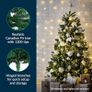 Christmas Decorations - 6ft/72inch Artificial Canadian Fir Full Bodied Pop-up Christmas Tree w/1200 Tips, Perfect Christmas Trees with Metal Stand for Home & Office, Compact and Easy to Store Image 3