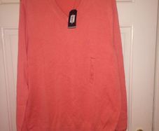Coral V Neck Men's Jumper BNWT brand new