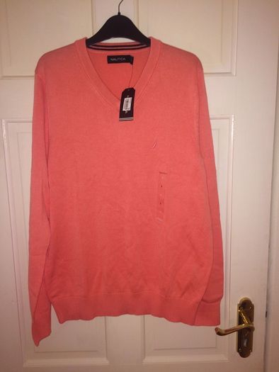 Coral V Neck Men's Jumper BNWT brand new