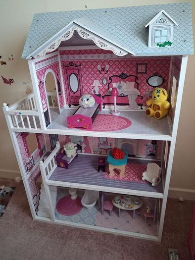 Large Dolls House with Furniture (Collect from Stillorgan)