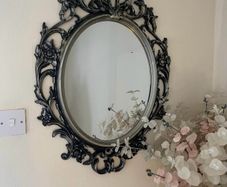 Black Vintage Style Wall Mirror