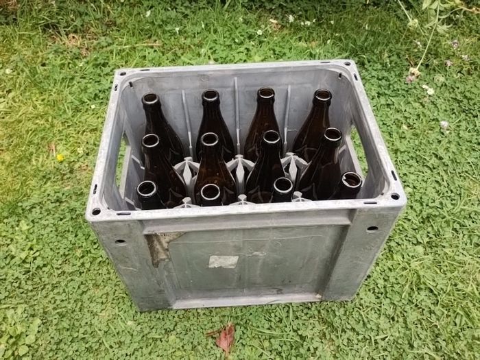 Beer crates and bottles