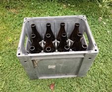 Beer crates and bottles