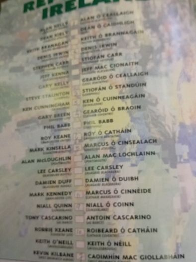1999 Ireland V Yugoslavia  Match Programme