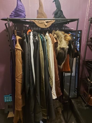 Cosplay costumes and props