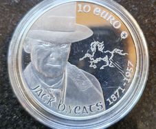 Ireland 10 Euro 2012 Silver Proof Coin Silver Jack B. Yeats Design 0.925ag