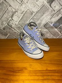 Converse All Star Ladies Girls Light Blue Canvas Lo Top Trainers UK4 EUR36.5