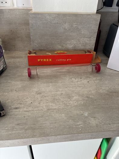 Pyrex rolling pin in original box