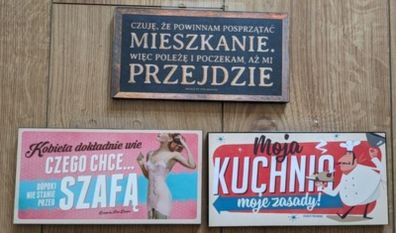 Funny kitchen decor in Polish