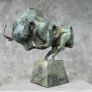 Raging  Bull Sculpture - Patinated Bronze Image 4