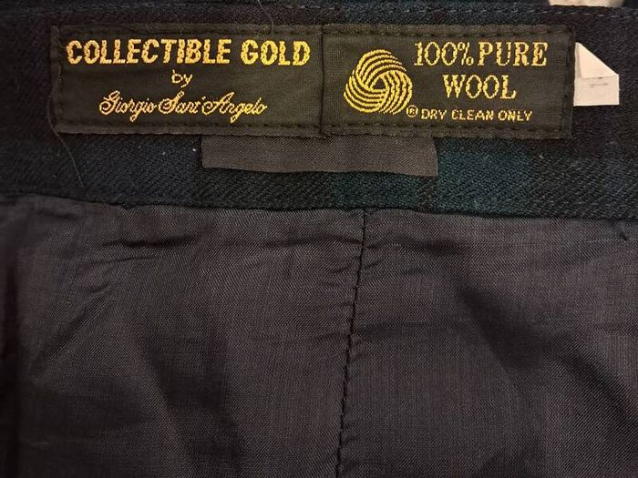 Vintage 1980s Wool Watch-Plaid Tailored Trousers