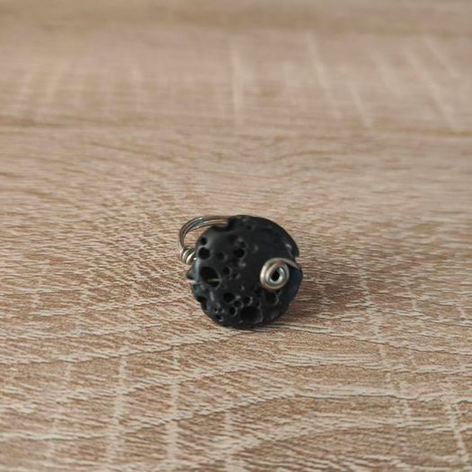 Lava stone jewelry set of necklace, bracelet, earrings and ring