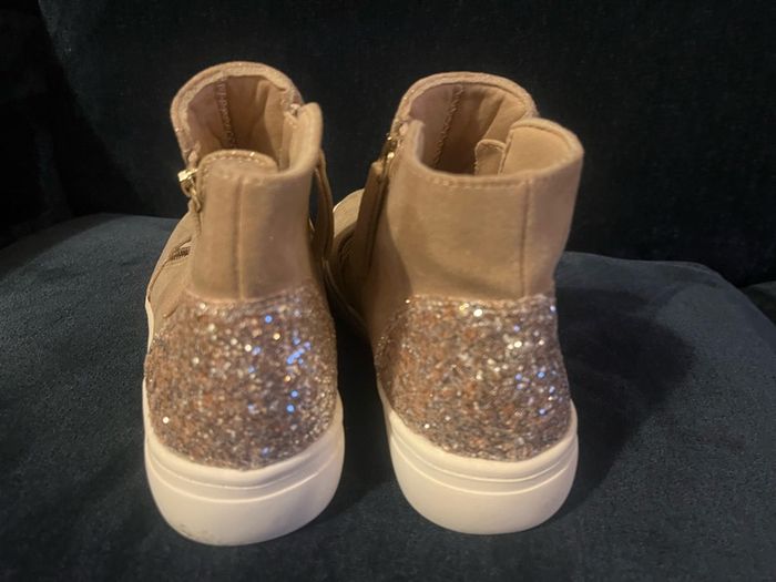 Girls gold ankle boots