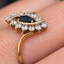 9ct Gold Garnet & Cubic Zirconia Ring Image 2