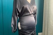 Bubbleroom satin midi dress. Size 10