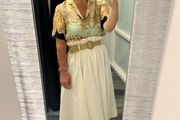 midi skirt and blouse
