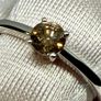 Diamond Rhapsody 950 Platinum SGL Certified Natural Champagne Diamond Solitaire Ring Image 7