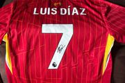 Luis Diaz signed Liverpool jersey