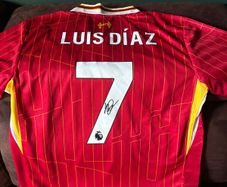 Luis Diaz signed Liverpool jersey