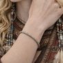 Vintage 925 Silver Byzantine Woven Link Bracelet Image 2