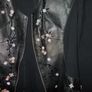 Women's Black Leather Embroidered Jacket Image 4