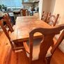 Large 6 seater table and  chairs Mexican pine Image 2