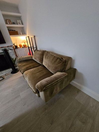 HKLIVING Retro Sofa 2-Seats Velvet Corduroy Aged Gold