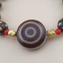 Vintage Himalayan Tibetan Circle Eye Circle Shape Agate & Beads Bracelet Image 2