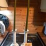 1980s vintage Limoges France candlesticks, w/ candles, D18 Image 2