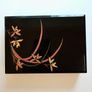 Vintage Traditional Japanese Lacquered Wooden Storage Box Image 2
