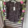 top Bnwt black patterned round neck top Marc Angelo brand size 12 Image 3