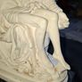 Beautiful Old Statue of Our Lady of Pieta with Christ in her arms, crafted in Italy and mounted on a Marble Base. The sculpture has fine detailing throughout, Ideal for Home or Stage Movie Props Postage Available or Collection Image 4