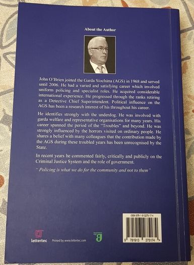 A Question Of Honour: Politics And Policing-The Inside Story by John O'Brien