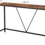 console table, hall table, side table, entrance area, living room, stable steel frame, industrial design, vintage brown-black Image 4