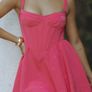 Occasion wear dress revolve Bardot mini corset bodice dress size medium Image 5
